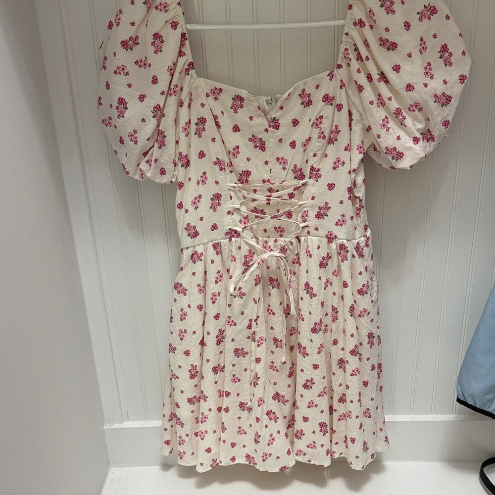 Altar'd State Cream and Pink Floral Dress